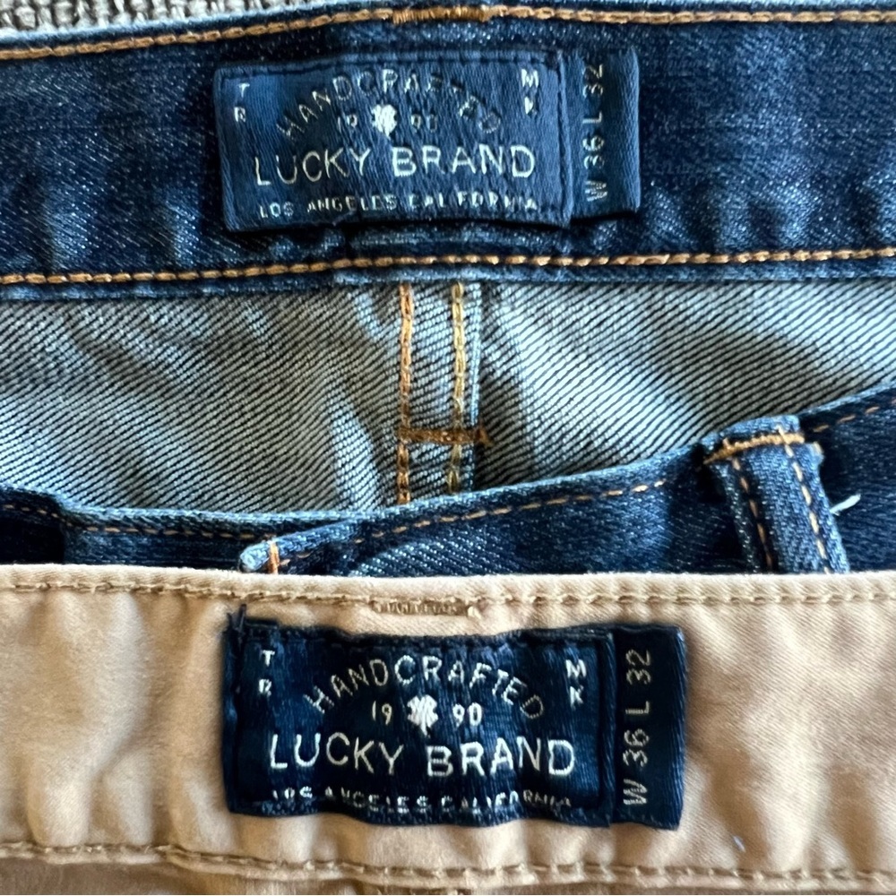 Lucky Brand 410 Athletic Fit Chino pants and Jeans bundle, mens size 36x32 - Picture 2 of 16